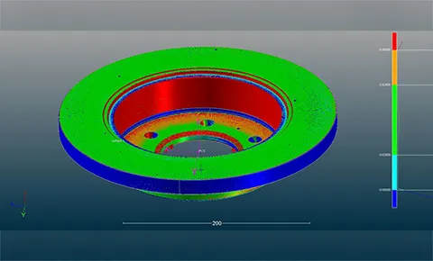 Brake disc color map